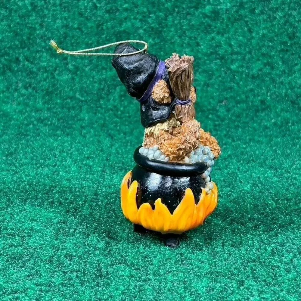 Dan Dee Halloween Witch Bear Figurine Tree Ornament‎ Resin Cauldron